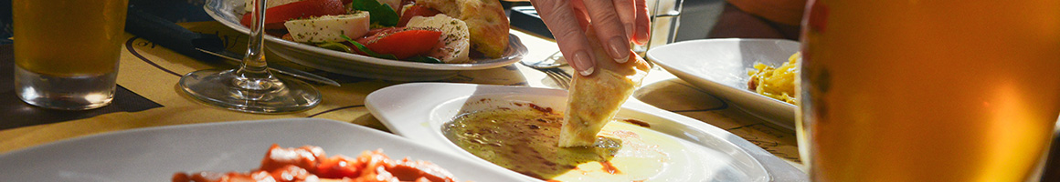 Eating Mediterranean Middle Eastern Armenian at La Mediterranee restaurant in San Francisco, CA.
